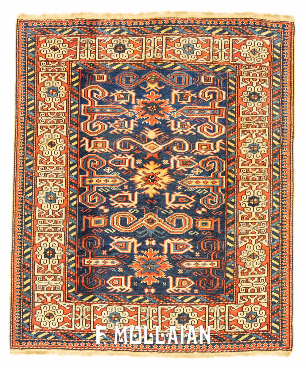 Shirvan Rug Dark Blue Field (95x80 cm)